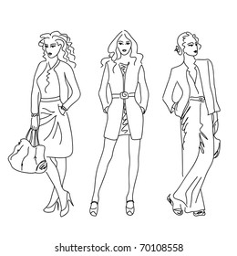women in business suits  vector