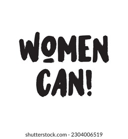 Women Can. Women's day t-shirt design template.