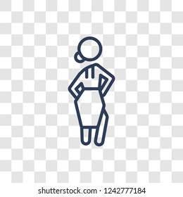 Women Career icon. Trendy linear Women Career logo concept on transparent background from Ladies collection