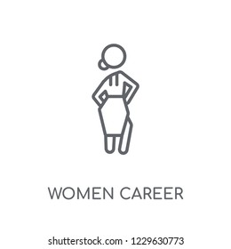 Women Career linear icon. Modern outline Women Career logo concept on white background from Ladies collection. Suitable for use on web apps, mobile apps and print media.