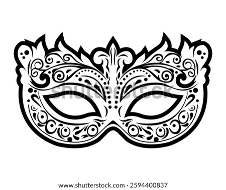 women carnival mask. flat vector illustration