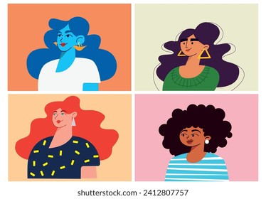 women characters - flat character - vector illustration