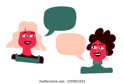 women chatting friendly in podcast