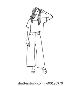 Women chic vector illustration