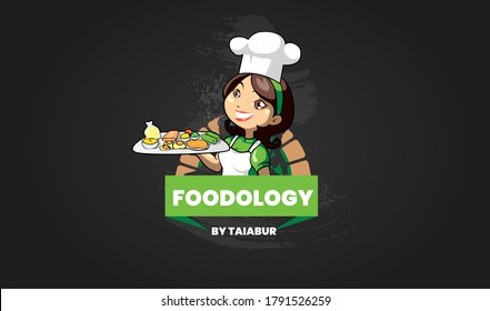 women chief Food Related logo
