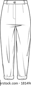 WOMEN CHINO PANTS VECTOR .