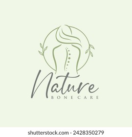 Women Chiropractic Logo Vector Spine Health Care Medical Symbol Or Icon Physiotherapy