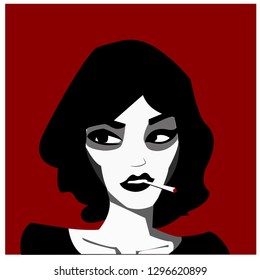 Women with cigarette