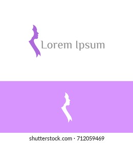 Women classic hair salon, spa, beauty care and fashion elegant logo concept with colorful preview