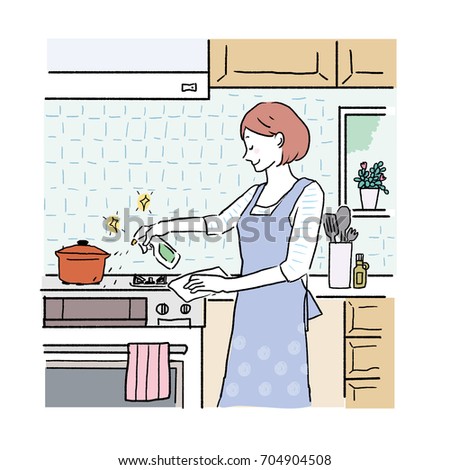 Women cleaning
