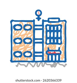 women clinic gynecologist doodle icon sketch vector. women clinic gynecologist sign. isolated symbol illustration