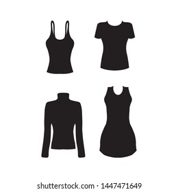 Women clothes icon flat vector