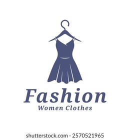 Women Clothes logo design vector illustration. Women Fashion logo concept template