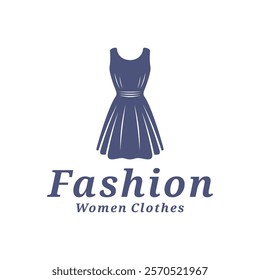 Women Clothes logo design vector illustration. Women Fashion logo concept template