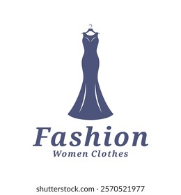 Women Clothes logo design vector illustration. Women Fashion logo concept template