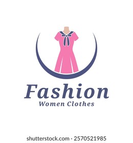 Women Clothes logo design vector illustration. Women Fashion logo concept template