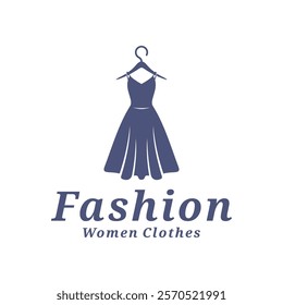 Women Clothes logo design vector illustration. Women Fashion logo concept template