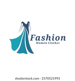 Women Clothes logo design vector illustration. Women Fashion logo concept template