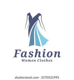 Women Clothes logo design vector illustration. Women Fashion logo concept template