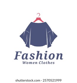 Women Clothes logo design vector illustration. Women Fashion logo concept template