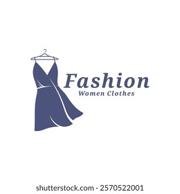 Women Clothes logo design vector illustration. Women Fashion logo concept template