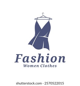 Women Clothes logo design vector illustration. Women Fashion logo concept template