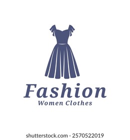 Women Clothes logo design vector illustration. Women Fashion logo concept template