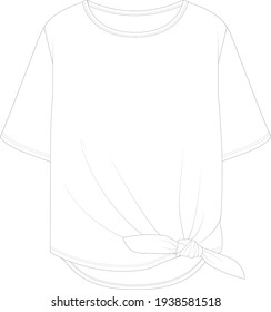 women clothing blouses drawing outline vector
