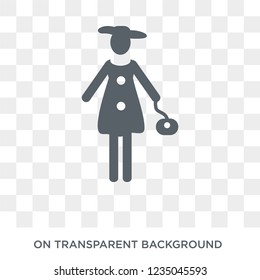 Women Clothing icon. Trendy flat vector Women Clothing icon on transparent background from Ladies collection. 