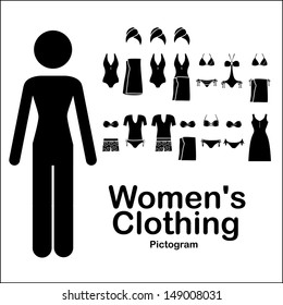 women clothing over white background vector illustration