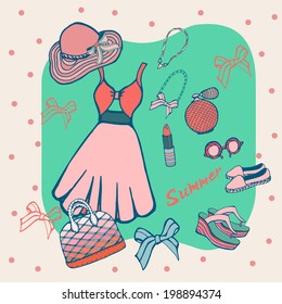 Women clothing .Summer outfit .