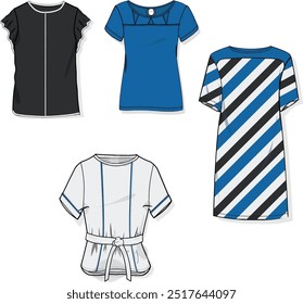 women clothings design and graphic design. Fashion trend, colors and more