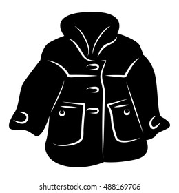 Women coat icon in simple style on a white background vector illustration