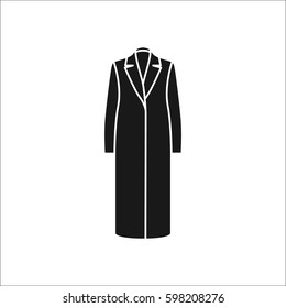 Women coat symbol simple silhouette icon on background