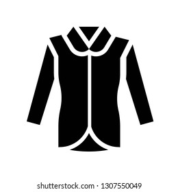 Women coat vector illustration, solid design icon