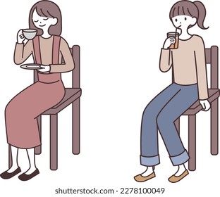Women in a coffee shop