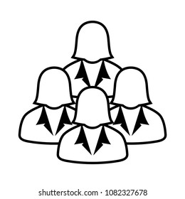women collective vector icon