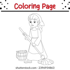 Women coloring page for children