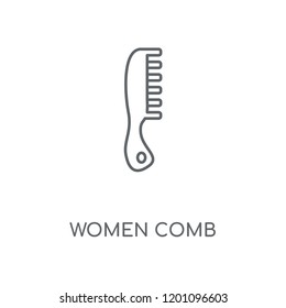 Women Comb linear icon. Women Comb concept stroke symbol design. Thin graphic elements vector illustration, outline pattern on a white background, eps 10.