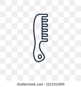 Women Comb vector outline icon isolated on transparent background, high quality linear Women Comb transparency concept can be used web and mobile