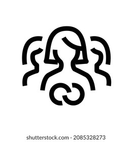 women community outline icon vector illustrations