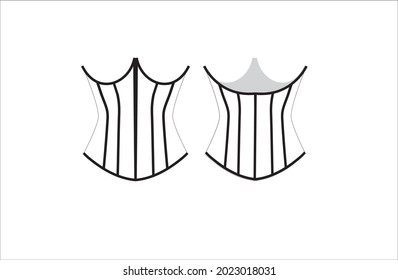 women corset vector editable format files