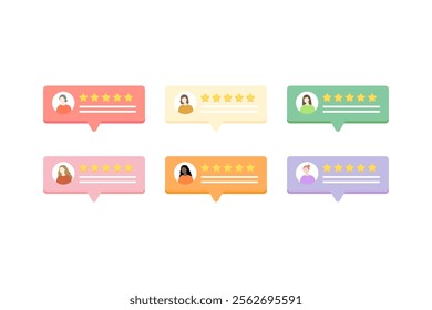 Women customer service satisfaction. Evaluation, review, feedback, communication, comment, quality concept. Flat people character vector design isolated illustration.