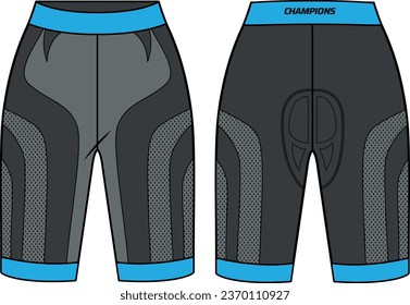 Sport Shorts with compression inner tights design vector template