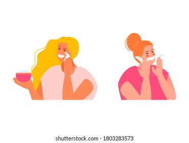 Women daily self care vector