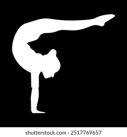 Mujer Bailarina Logo Diseño Vector Archivo Silueta