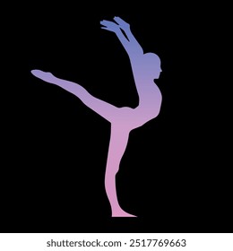 women dancer logo design vector file silhouette