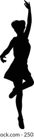 Women dancing with different position. stylish silhouette vector design. transparent background.