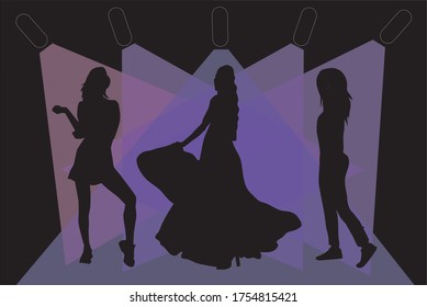 women dancing in a disco