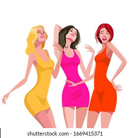 mujeres bailando en la fiesta de la diversión